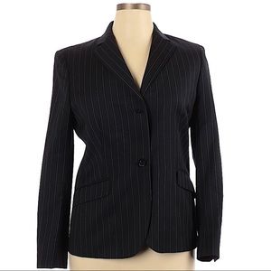 Brooks Brothers black pinstripe wool suit - 14/16